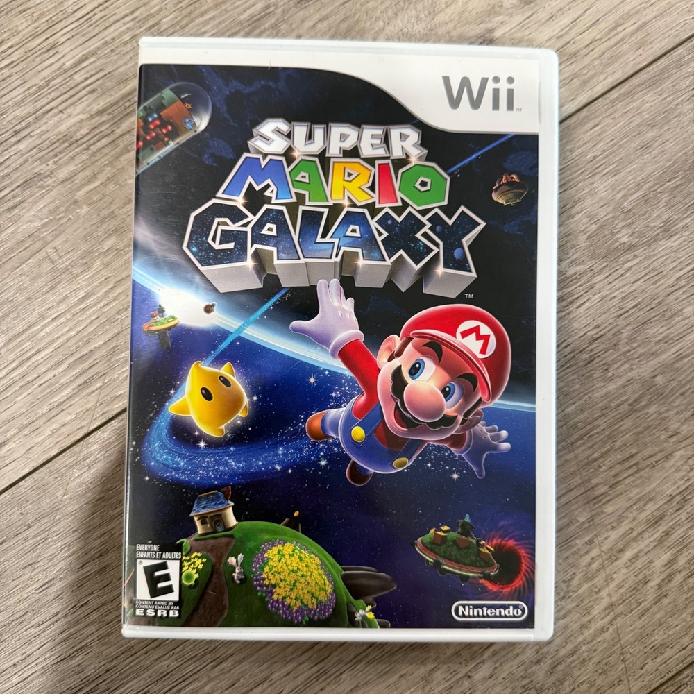 Super Mario Galaxy Nintendo Wii 2007 Complete CIB Case + Manual + Game, Tested